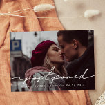 Handwritten Postponed wedding announcement Postcard<br><div class="desc">You have to postpone or cancel your wedding or celebration? Share the news with this lovely photo postcard,  fully customizable font and colours.</div>