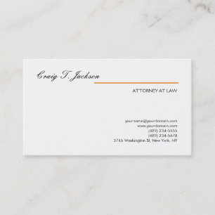 Handwritten Professional Attorney Lawyer Modern Business Card