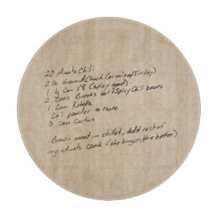 Handwritten Recipe Family Keepsake Custom Photo Cutting Board