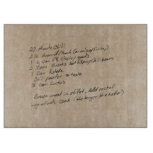 Handwritten Recipe Family Keepsake Custom Photo Cutting Board
