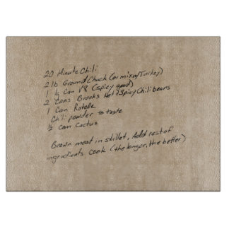 Handwritten Recipe Family Keepsake Custom Photo Cutting Board