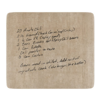 Handwritten Recipe Family Keepsake Custom Photo Cutting Board