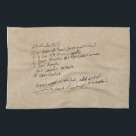 Handwritten Recipe Family Keepsake Custom Photo Kitchen Towel<br><div class="desc">Add you own photo of a family recipe to create a keepsake that can be handed down for generations.</div>