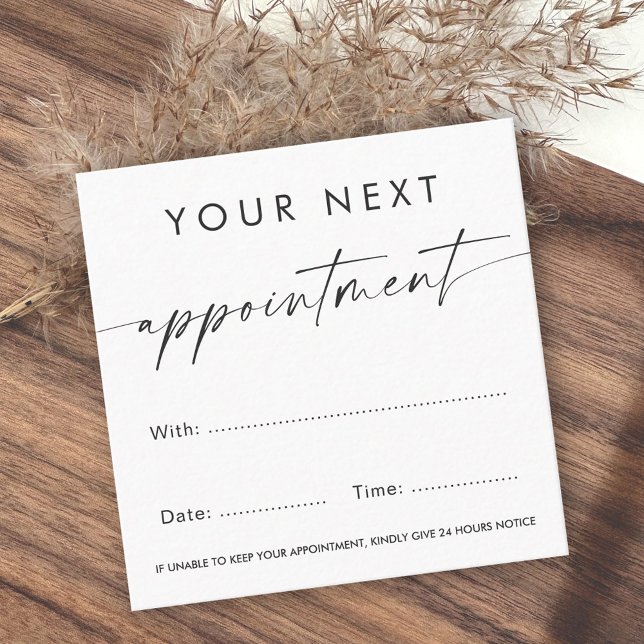 Handwritten script any colour custom logo appointment card (Creator Uploaded)