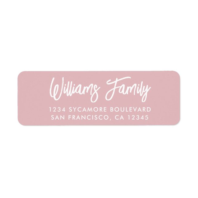 Handwritten Script Black Family Return Address (Front)