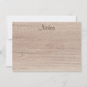 Handwritten Script Elegant Natural Wood Look Card