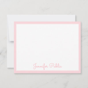 Handwritten Script Elegant Pink Border Template