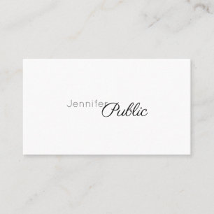 Handwritten Script Elegant Simple Modern Chic Business Card
