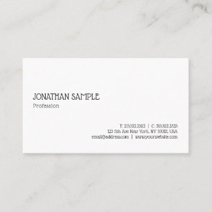 Handwritten Script Font Simple Template Modern Business Card