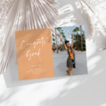 Handwritten Script Graduation Announcement Card<br><div class="desc">Modern handwritten script graduation announcement and party invitation in a modern layout. Check our store for more matching items from this collection and various colorways.</div>