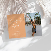 Handwritten Script Graduation Announcement Card