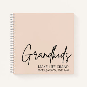 Handwritten Script Grandkids make life Grand  Notebook