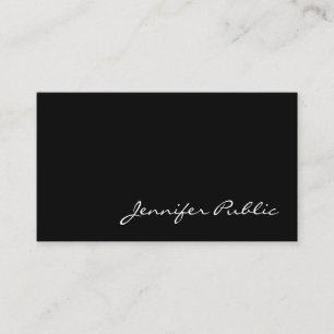 Handwritten Script Minimalistic Graceful Plain Business Card