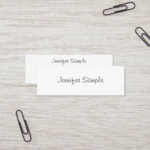 Handwritten Script Modern Simple Template Elegant Mini Business Card