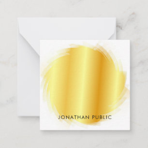 Handwritten Script Monogram Elegant Faux Gold Card