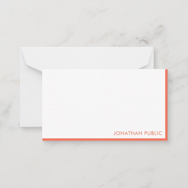 Handwritten Script Monogram Elegant Simple Card (Front)