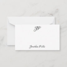 Handwritten Script Monogram Simple Personalized
