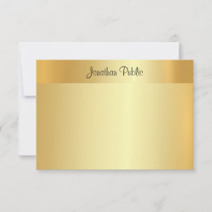 Handwritten Script Name Elegant Faux Gold Template