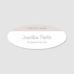 Handwritten Script Name Elegant Template Modern Name Tag