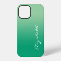 Handwritten Script Name Light Dark Green Gradient