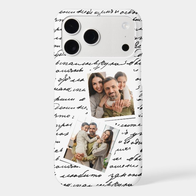 Handwritten Script Personalized 2 Photo Layout (Back)