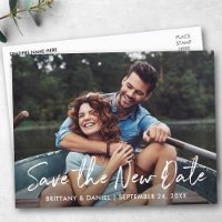 Handwritten Script Save The New Date Photo