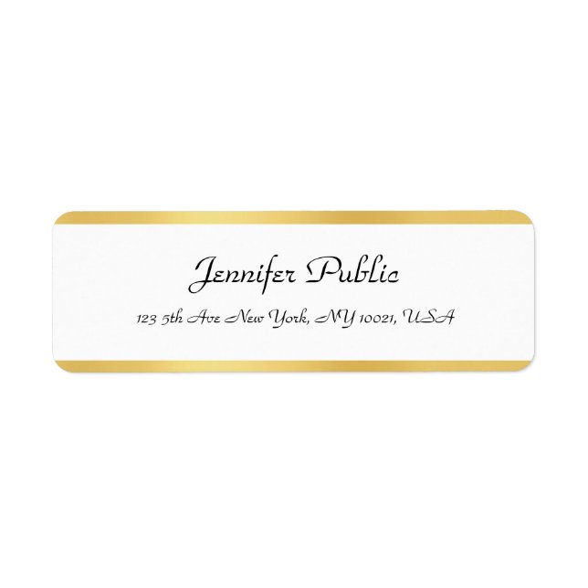 Handwritten Script Simple Elegant Return Address (Front)