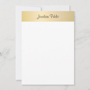Handwritten Script Stylish Gold Look Template