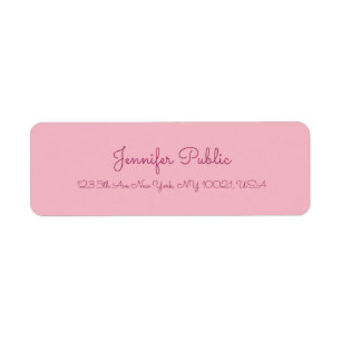 Handwritten Script Text Elegant Pink Modern Plain