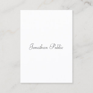 Handwritten Script Text Elegant Simple Template Business Card