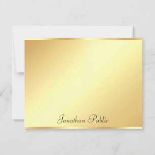 Handwritten Script Text Gold Background Template