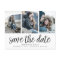 Handwritten Script Three Photo Save the Date