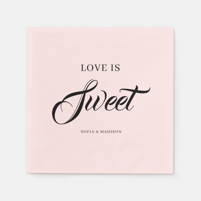 Handwritten Script Wedding Napkins (Front)