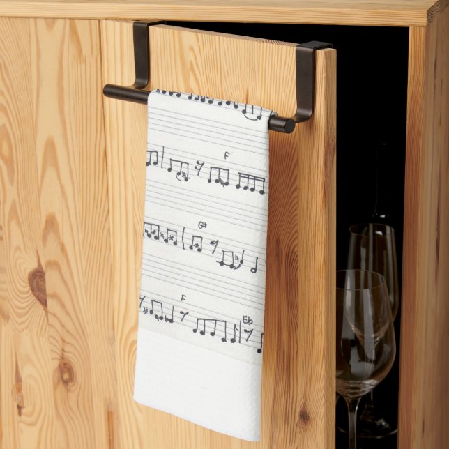 Handwritten Sheet Music Keep Of The Promise Song Kitchen Towel (Thirds Fold)