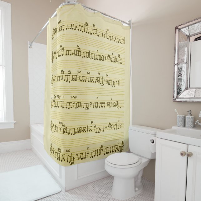 Handwritten Sheet Music Song Notes Antique Ivory (In Situ)