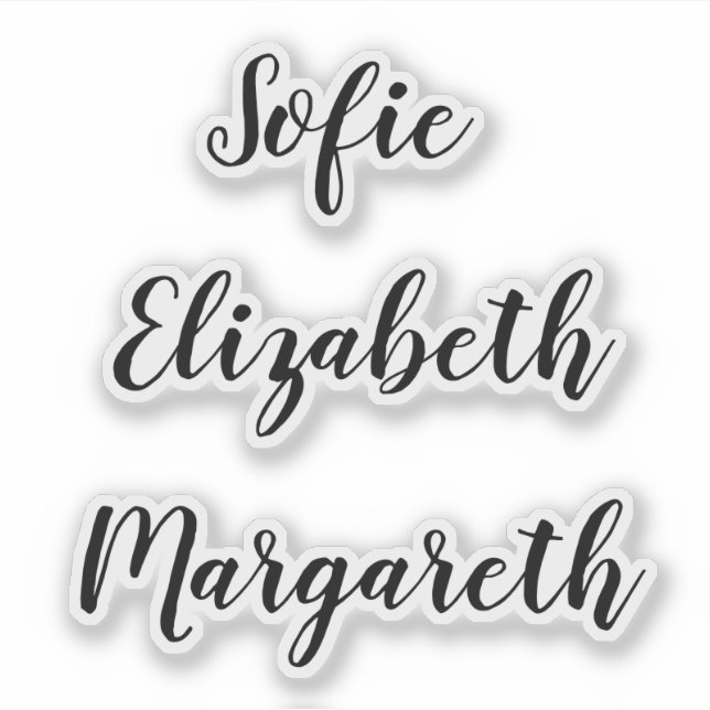 Handwritten Signature Script Name stickers  (Front)