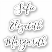 Handwritten Signature Script Name stickers