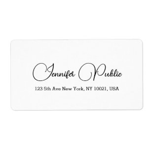 Handwritten Simple Template Shipping Address