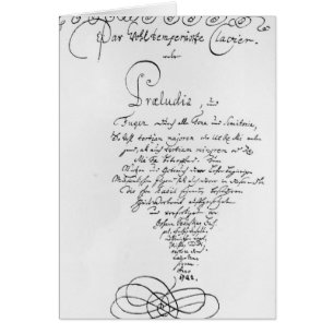 Handwritten Titlepage of The Well Tempered
