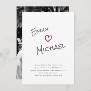 Handwritten Typeset PHOTO Invites Couples Event
