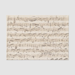 Handwritten Vintage Sheet Music Beige Tissue Paper
