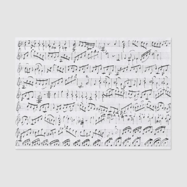 Handwritten Vintage Sheet Music White (Front)