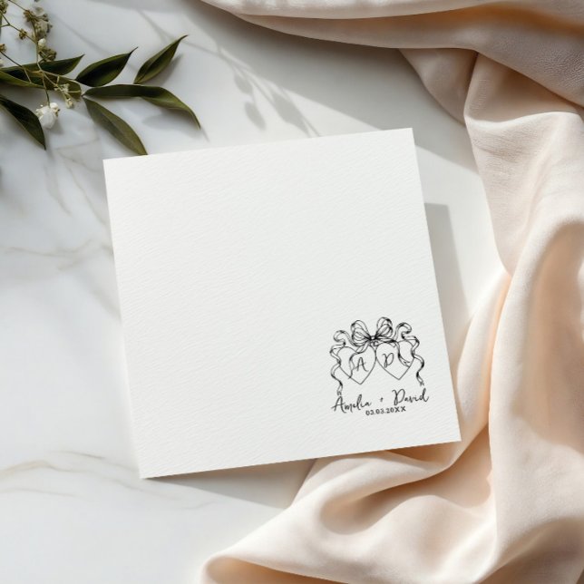 Handwritten Wedding heart love, Personalized  Napkin (Creator Uploaded)