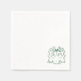Handwritten Wedding heart love, Personalized  Napkin