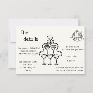 Handwritten Wedding QR Code Details wedding Invitation