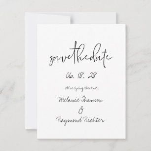 Handwritten Wedding Save The Date Card