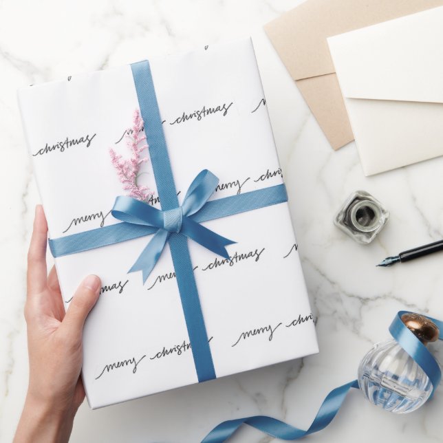 Handwritten Wrapping Paper - "merry christmas" (Gifting)