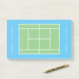 Handy blank tennis court layout sticky post-it not post-it notes