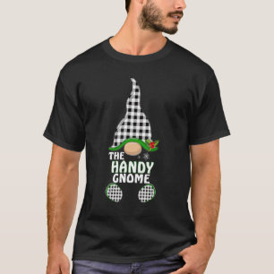 Handy Gnome Buffalo Plaid Matching Family Christma T-Shirt