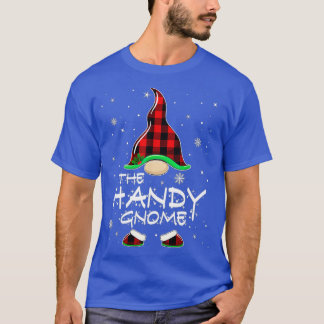 Handy Gnome Buffalo Plaid Matching Family Christma T-Shirt